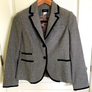 J Crew grey wool flannel blazer